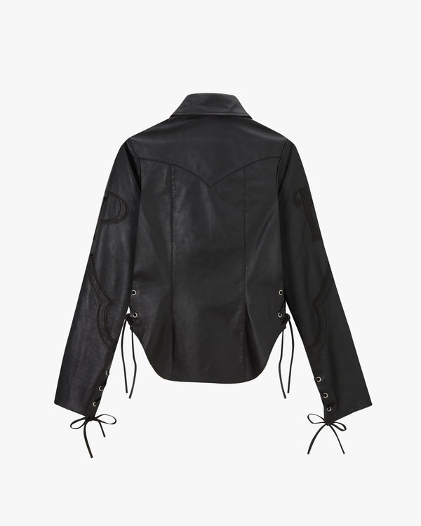 SOPHISTICATED COWGIRL LEATHER SHIRT