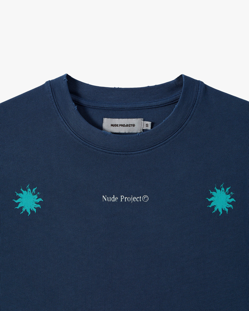 SOLET CROPPED TEE NAVY