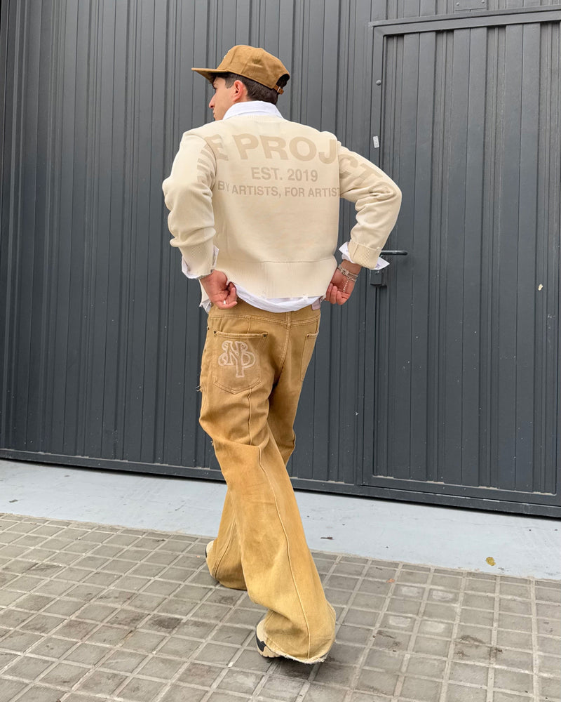 PERFECT CROP KNIT OFF-WHITE