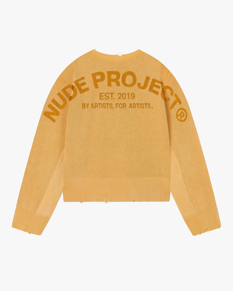 PERFECT CROP KNIT YELLOW